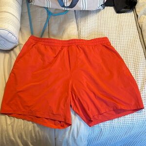 Lululemon Pace Breaker Red Shorts